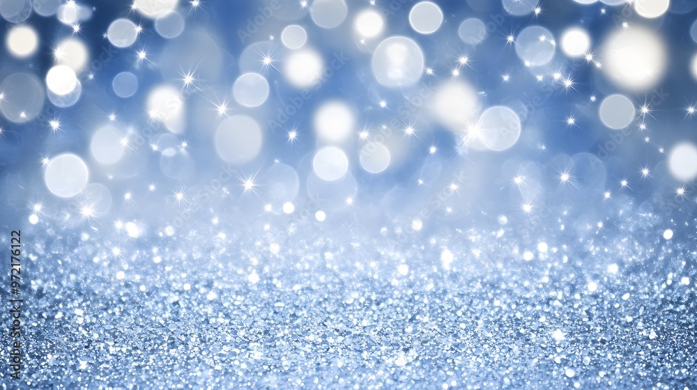 Abstract Blue Glitter Background with Bokeh Lights Abstract Blue Glitter Background with Bokeh Lights