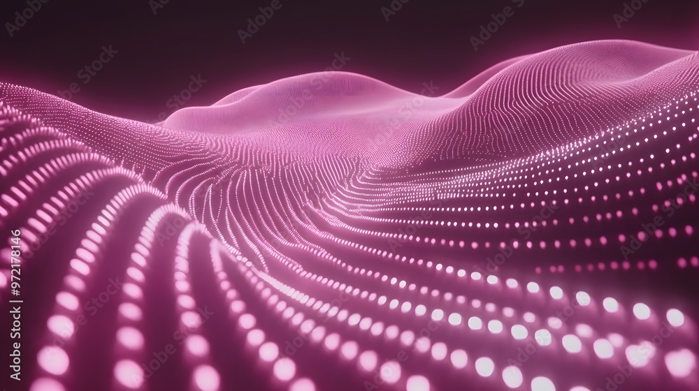Abstract Pink Glowing Dots Background