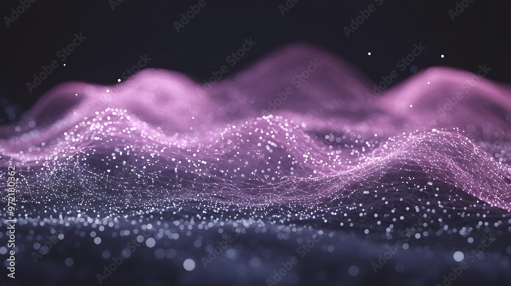 Obraz premium Abstract Purple and White Digital Network Background