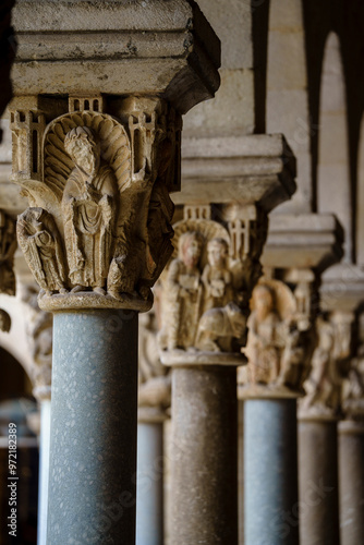 monastery of San Cugat del Vallés cloister, San Cugat del Vallés, Barcelona, ​​Catalonia, Spain photo