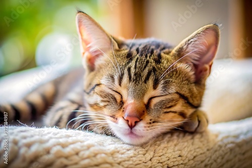 Sleeping Kitten Close-up.