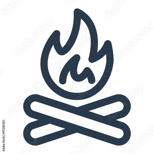 Rustic Campfire with Dancing Flames