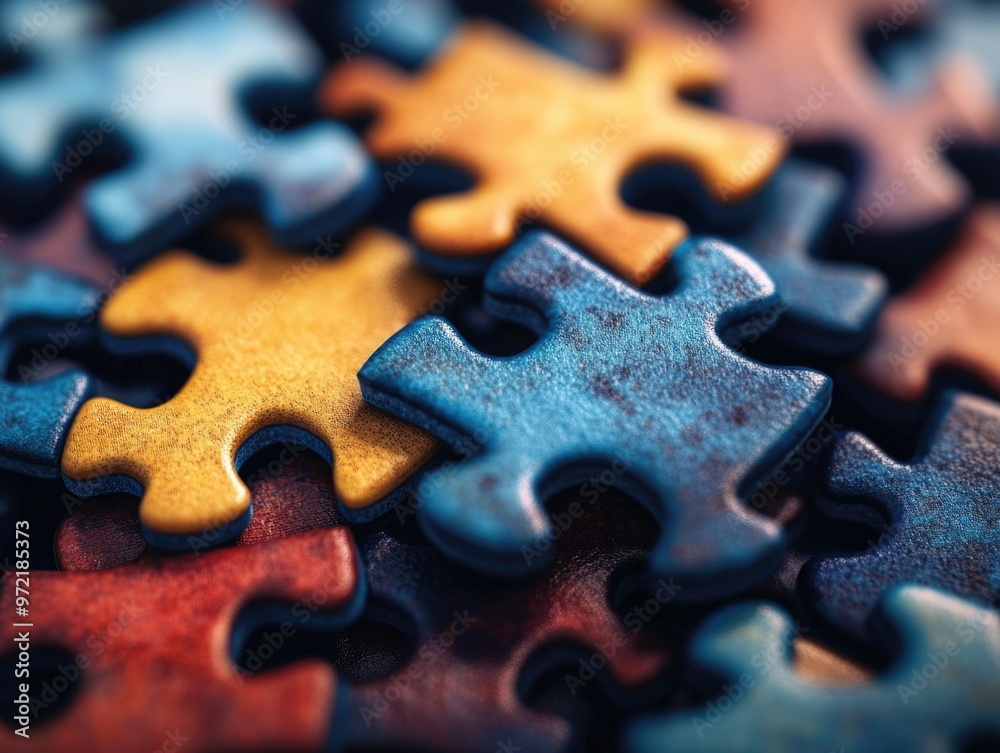 Colorful Jigsaw Puzzle Pieces Colorful Jigsaw Puzzle Pieces