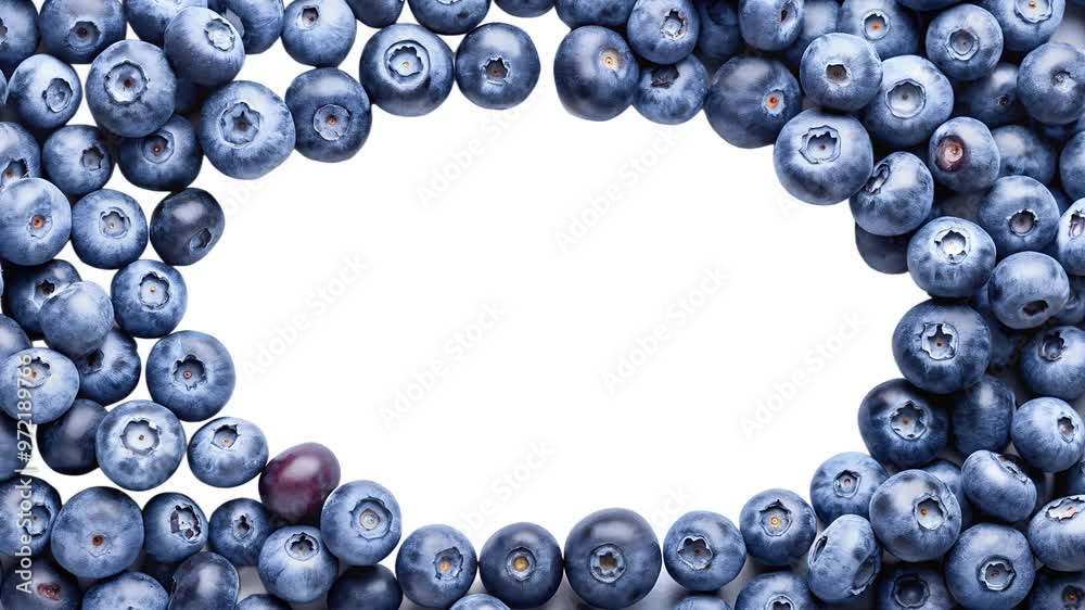 pile of blueberry with stop motion animation on a white background pile of blueberry with stop motion animation on a white background