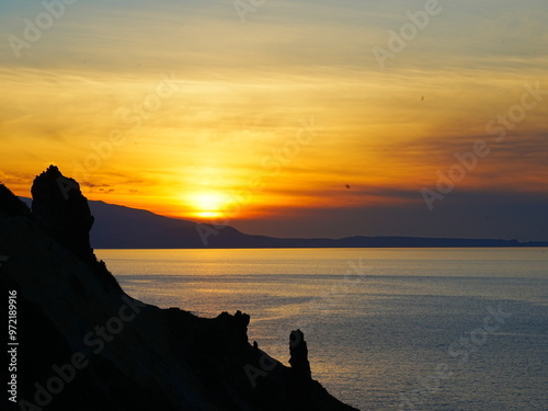 北海道の絶景 小樽パノラマ展望台からの夕日