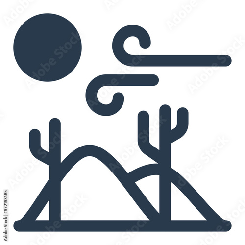 Arid Desert Landscape with Cacti