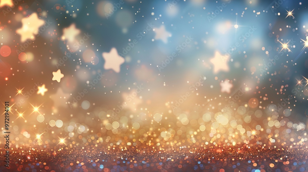 Glowing abstract golden bokeh background with soft blurred sparkles, ideal for festive holiday designs, elegant event visuals, and luxurious celebration themes. Glowing abstract golden bokeh background with soft blurred sparkles, ideal for festive holiday designs, elegant event visuals, and luxurious celebration themes.