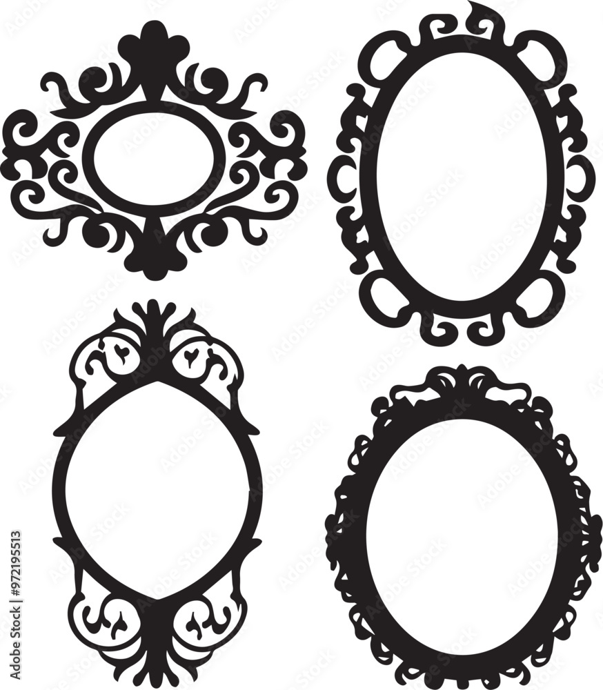 Set frames. Hand drawn vector illustration Set frames. Hand drawn vector illustration