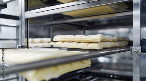 Dough Sheeter Stackers: Equipment for stacking and organizing sheets of dough for further processing photo