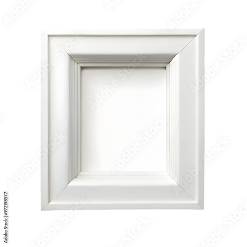 top view photo frame empty designed isolated on transparent background