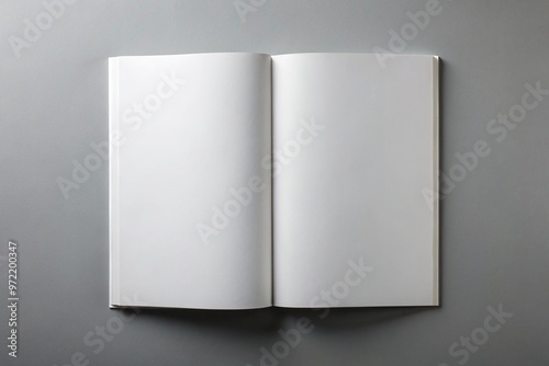 Blank white paper brochure