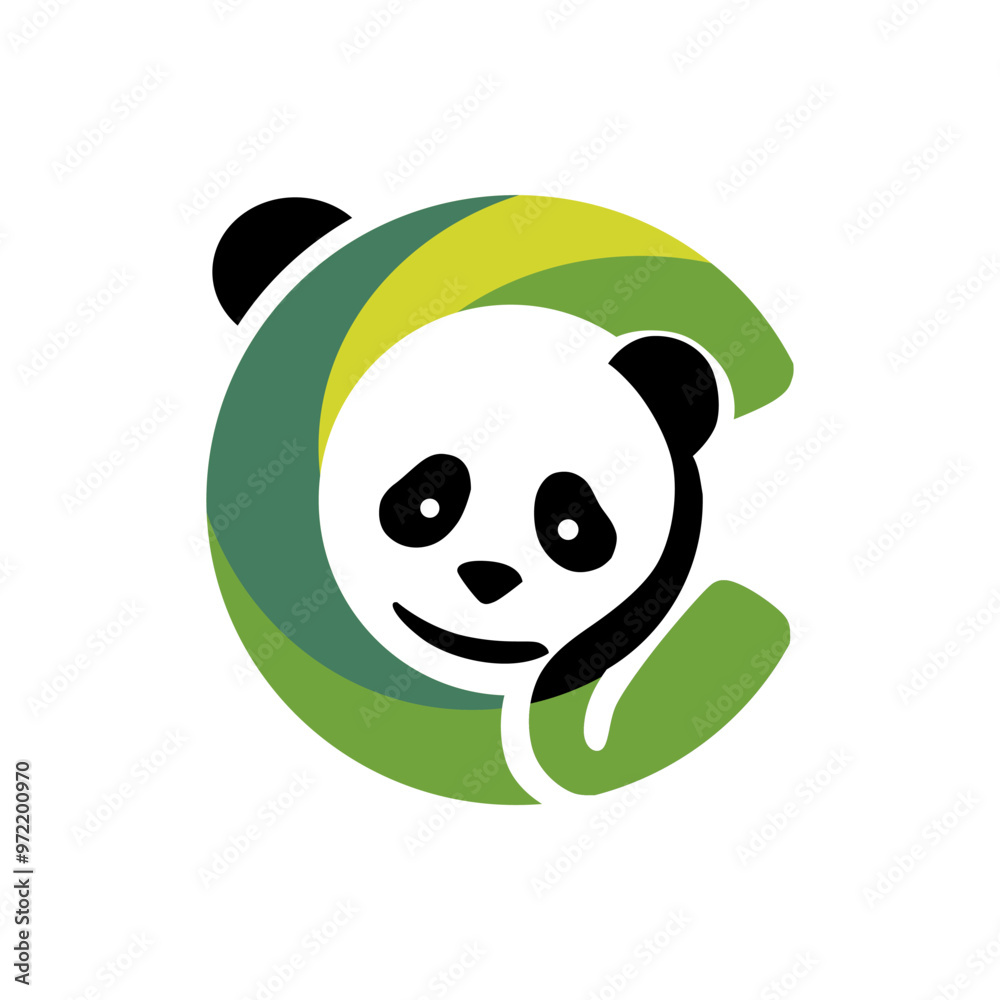 Fototapeta premium a panda with a green hat on its head