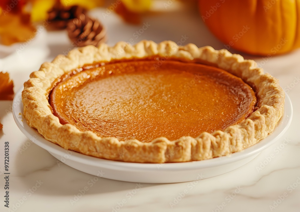Thanksgiving Pumpkin Pie Baking, Warm kitchen ambiance, golden crust, rich filling, festive atmosphere, family tradition, cozy vibes Thanksgiving Pumpkin Pie Baking, Warm kitchen ambiance, golden crust, rich filling, festive atmosphere, family tradition, cozy vibes