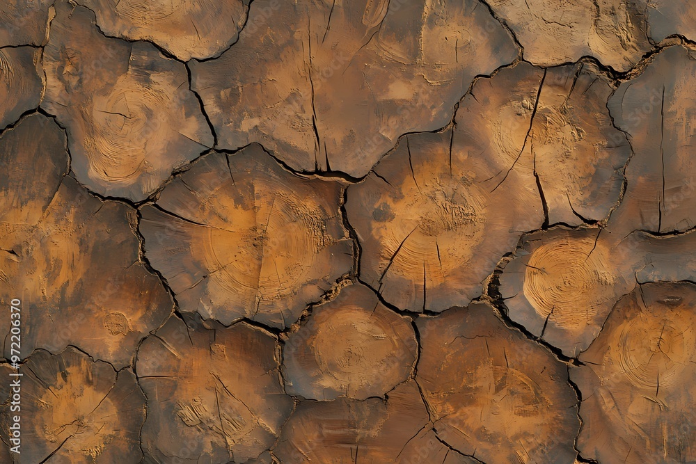 Naklejka premium Background image of wood slice with detailed wooden texture for stocks.