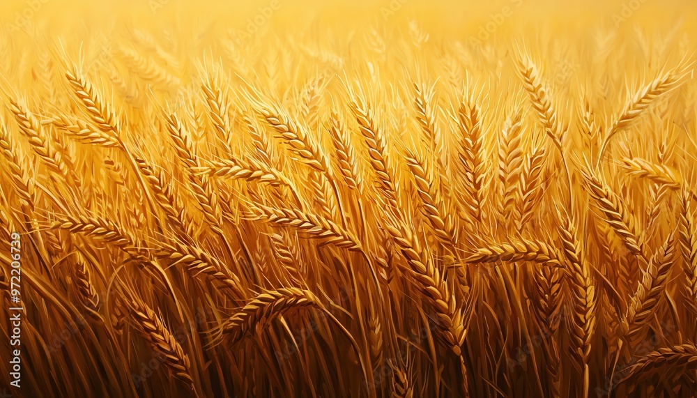 Golden wheat field bathed in warm sunlight, showcasing nature's beauty and abundance in agricultural landscapes. Golden wheat field bathed in warm sunlight, showcasing nature's beauty and abundance in agricultural landscapes.