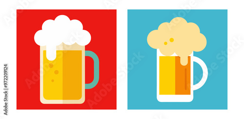glass of beer VECTOR ILUSTRATION