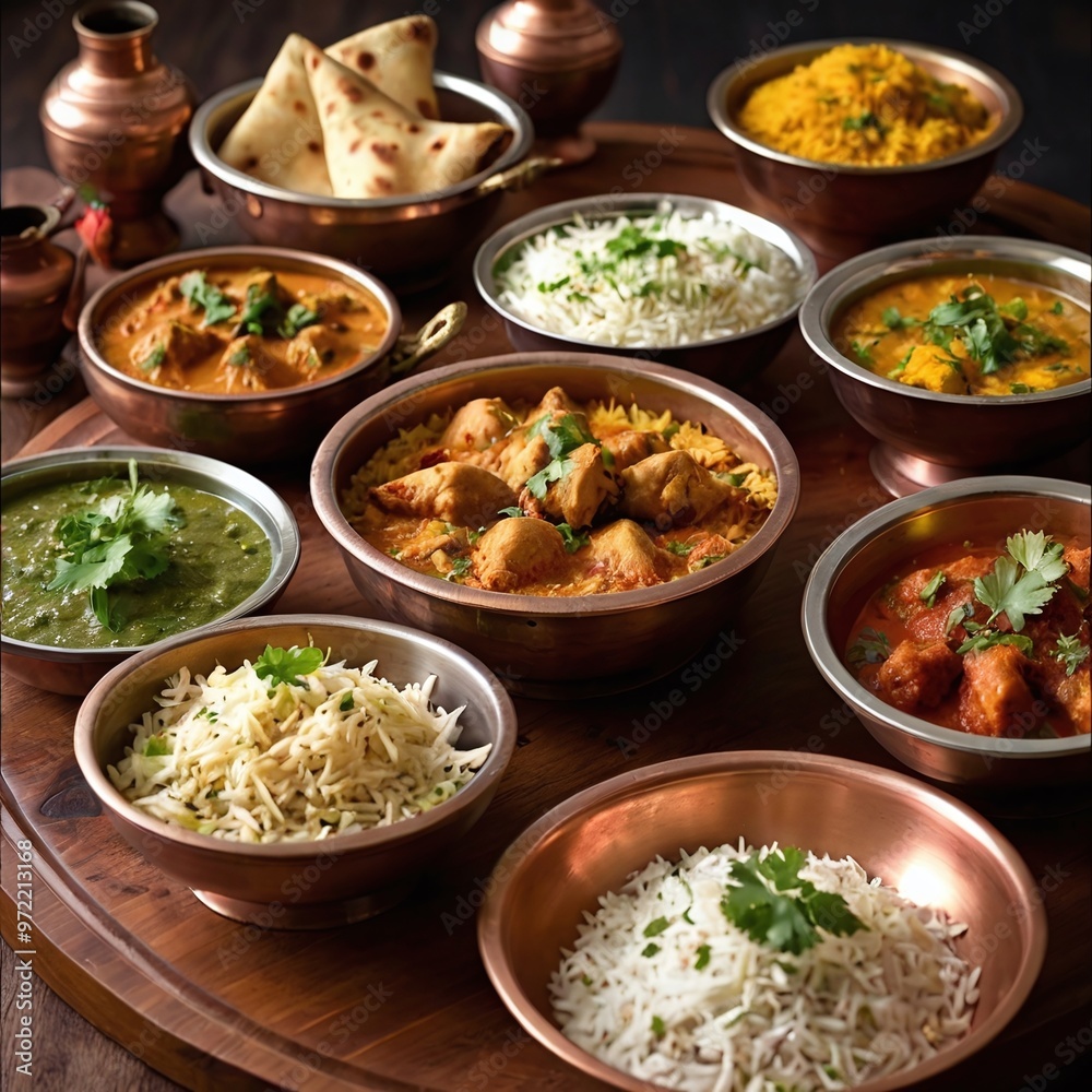 Indian Thali Traditional Food Presentation with Authentic Flavors and Culinary Heritage Indian Thali Traditional Food Presentation with Authentic Flavors and Culinary Heritage