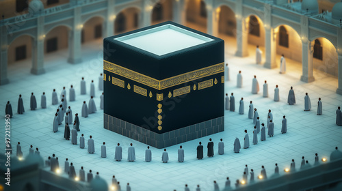 Kaaba in Mecca, A Sacred Site for Muslims
