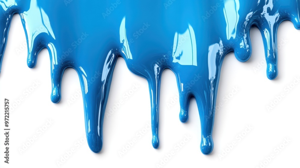 A vibrant blue paint drip effect on a white background, showcasing fluidity and color. A vibrant blue paint drip effect on a white background, showcasing fluidity and color.