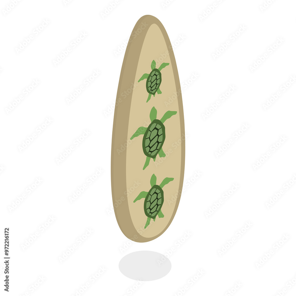 3D Isometric Flat Set of Surfboards. Item 3 3D Isometric Flat Set of Surfboards. Item 3