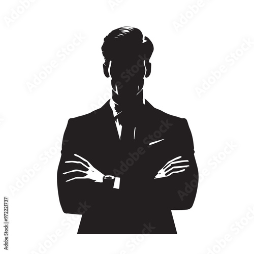 Businesspeople vector silhouette. Businessman and women vector design.
