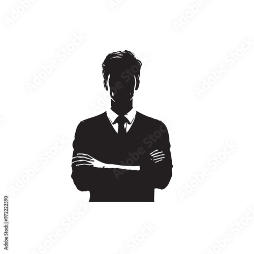 Businesspeople vector silhouette. Businessman and women vector design.