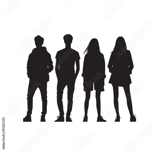 Businesspeople vector silhouette. Businessman and women vector design.