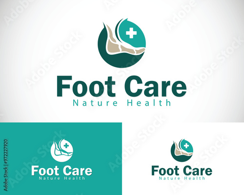 foot care logo design concept health medical hospital clinic therapy