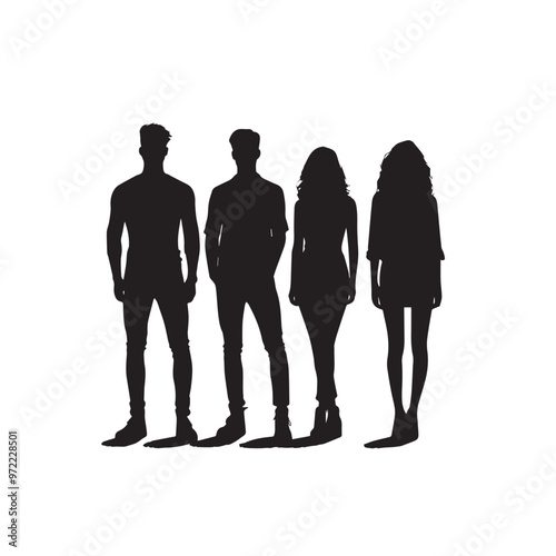 Businesspeople vector silhouette. Businessman and women vector design.