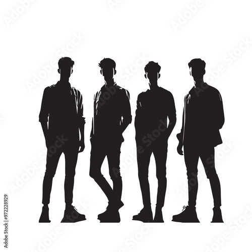 Businesspeople vector silhouette. Businessman and women vector design.