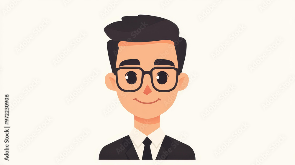 Upgrade your profile pic with a sleek businessman avatar Glasses add a touch of professionalism against a clean background. Upgrade your profile pic with a sleek businessman avatar Glasses add a touch of professionalism against a clean background.