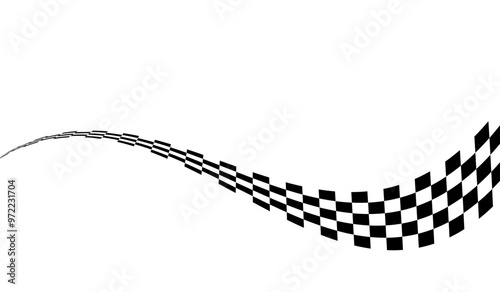 Race flag background. Checkered flag. Black and white checker. Finishing flag. Automotive graphics. Race motorsport concept. Vector illustration