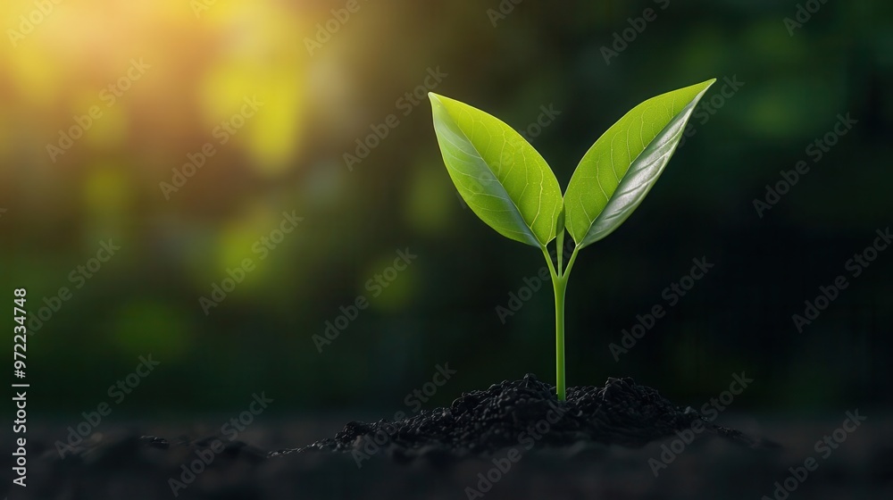 Abstract seed of growth, branching into successful strategies, tech-inspired, 3D illustration Abstract seed of growth, branching into successful strategies, tech-inspired, 3D illustration