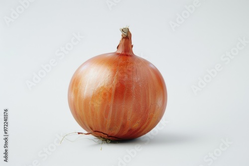 Wallpaper Mural A single onion placed on a white surface, ideal for food and still life photography Torontodigital.ca