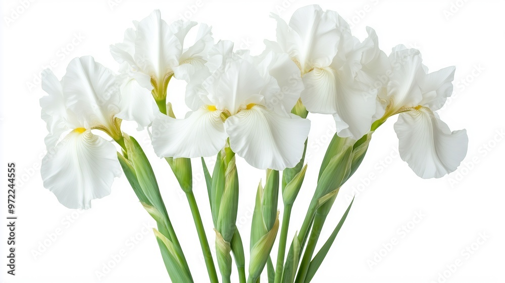 Iris flowers on white background Iris flowers on white background
