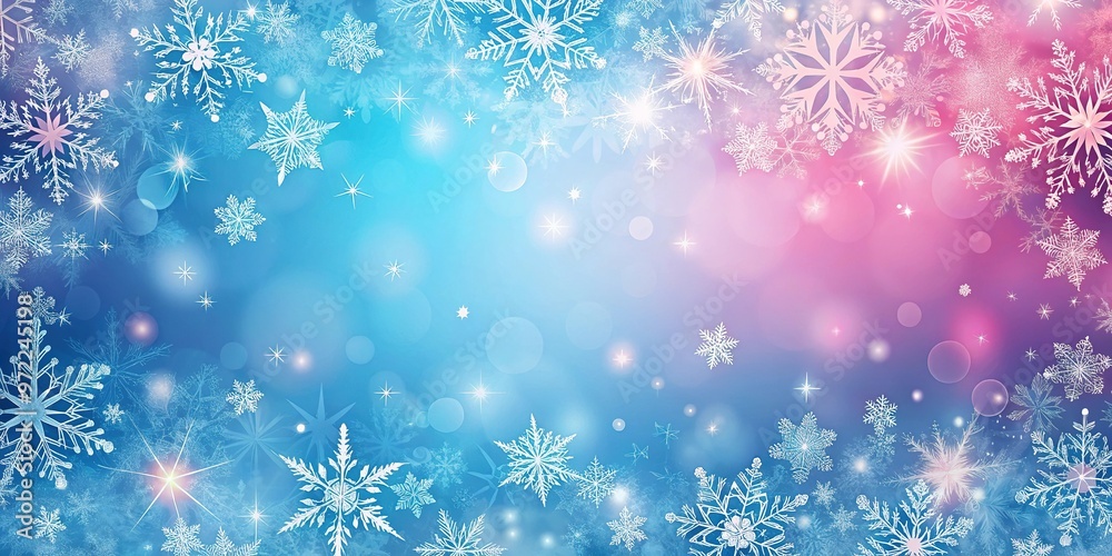 Christmas winter background with snowflake and star Christmas winter background with snowflake and star