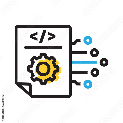 Vector multicolor icon for Metadata