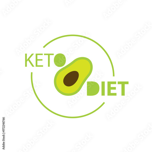 Keto diet icon logo. Ketogenic approved sign vector icon