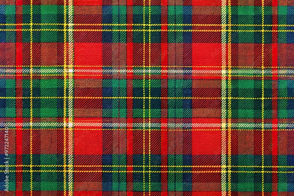 Classic style tartan with a woven plaid textured effect Classic style tartan with a woven plaid textured effect