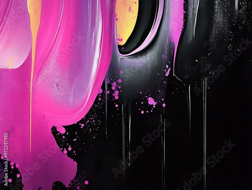 gital fun urban cute art aesthetic Colorful background 80s spray cool fluorescent abstract dripped style fashion art paint colourful drip  photo