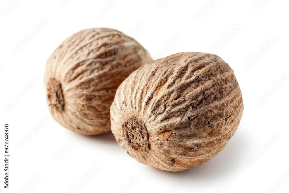 Freshly prepared nutmeats displayed on a clean white surface Freshly prepared nutmeats displayed on a clean white surface
