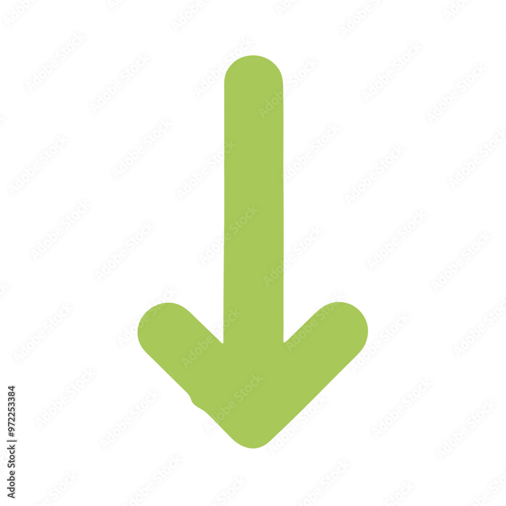 Down arrow vector icon. scroll illustration sign. Green arrow For graphic design Down arrow vector icon. scroll illustration sign. Green arrow For graphic design