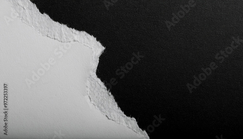 紙 破れ 白 青 コントラスト テクスチャー エッジ シンプル デザイン アート 背景 材料 手作り 切り取る 創造性 分離 対比 撮影 表現 色彩