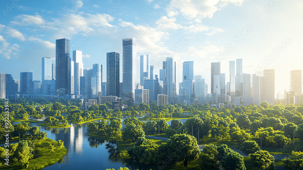 Naklejka premium city skyline