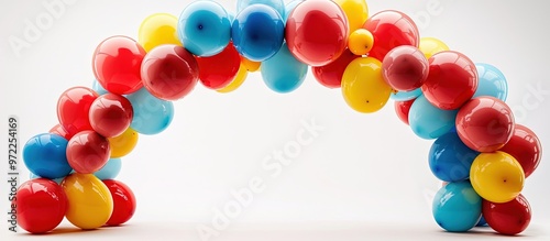 colorful balloons isolated on white