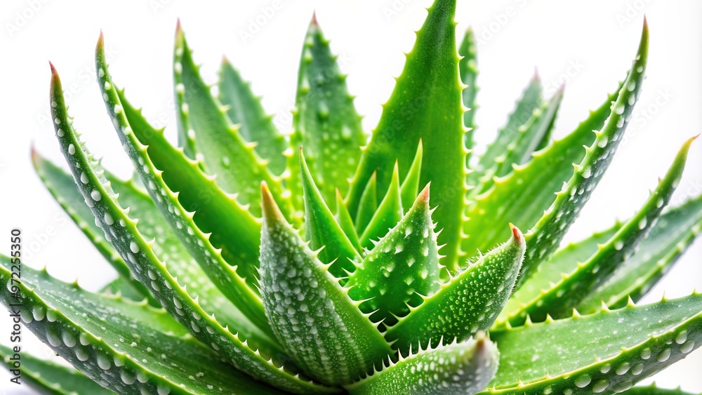 kground Worm s Eye View would be A close up worm s eye view of a vibrant healthy Aloe Vera plant isolated on a clean white background showcasing its thick succulent leaves and translucent gel inside kground Worm s Eye View would be A close up worm s eye view of a vibrant healthy Aloe Vera plant isolated on a clean white background showcasing its thick succulent leaves and translucent gel inside