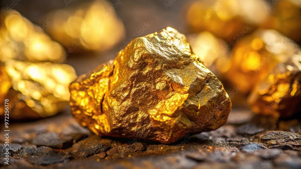 Close-up gold ore from mine, texture background Close-up gold ore from mine, texture background