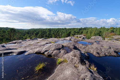 Marie Stuart point of view in The Franchard gorges. Fontainebleau forest photo