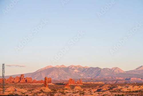 arches national park, la sal mountains photo