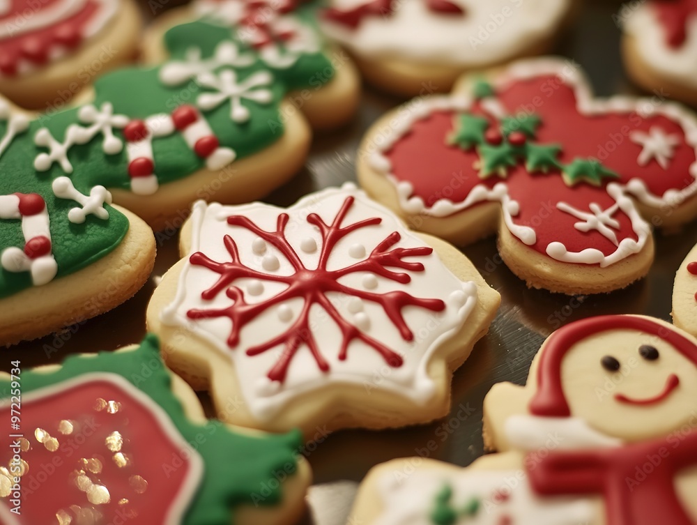 Festive Holiday Cookies Decorated with Sparkling Icing and Colorful Sprinkles, Perfect for Christmas Celebrations and Seasonal Baking Traditions Festive Holiday Cookies Decorated with Sparkling Icing and Colorful Sprinkles, Perfect for Christmas Celebrations and Seasonal Baking Traditions